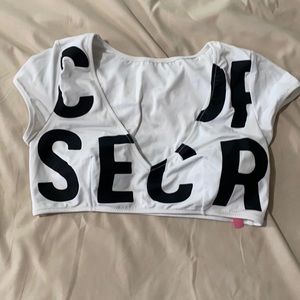 Victoria Secret cap sleeve swim top